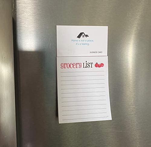 Grocery List Notepad With Magnetic Self Adhesive Peel and Stick - maxmagnetics