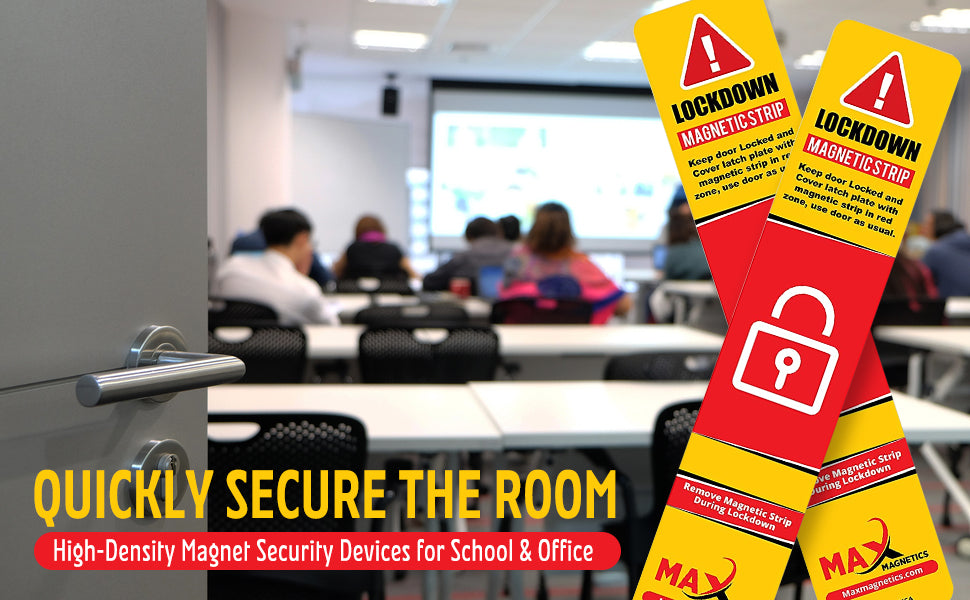 Yellow Magnetic Strips For School Doors, Door Magnet