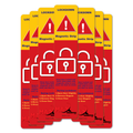 Red Lockdown Magnetic Strips for school and office doors by Max Magnetics