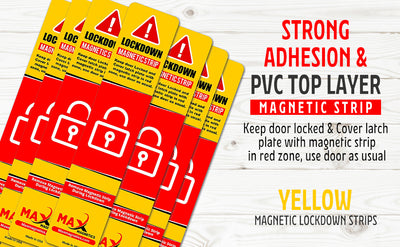 Yellow Magnetic Strips For School Doors, Door Magnet