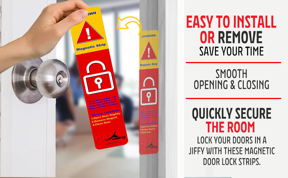 Red Magnetic Strips For School Doors, Door Magnet